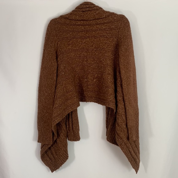 BCBG MaxAzria Brown Chunky Knit Cardigan Sweater - Picture 4 of 9